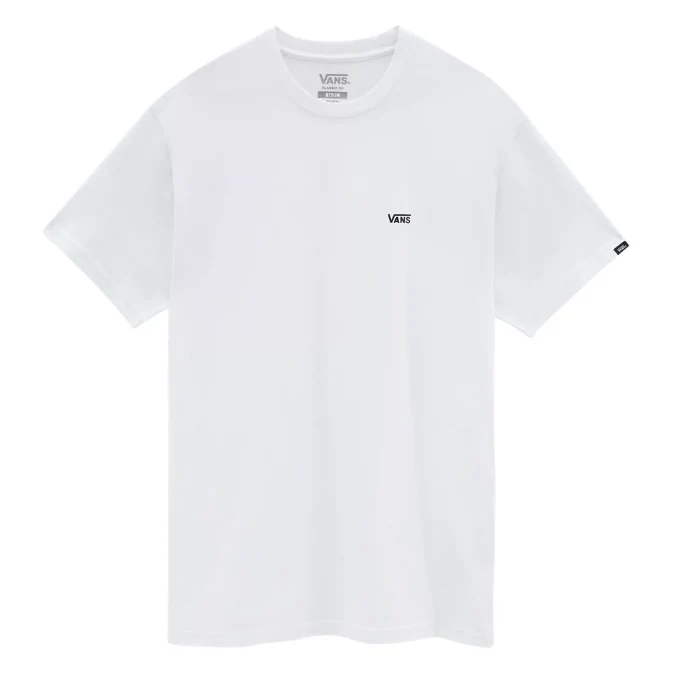 VANS Klassisches Herren-T-Shirt mit Logo auf der linken Brust – Weiß
