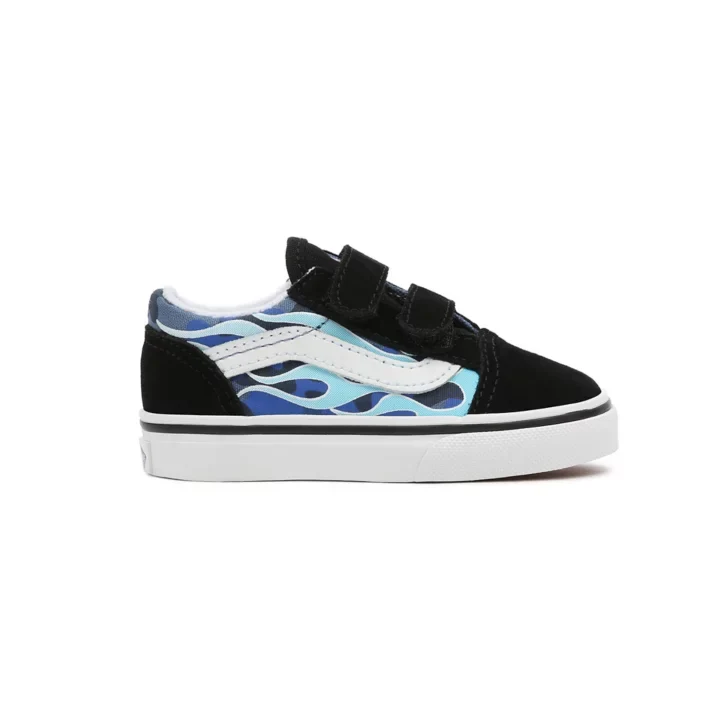 VANS Kleinkinder Camo Flame Old Skool Klettverschluss-Turnschuhe – Blau