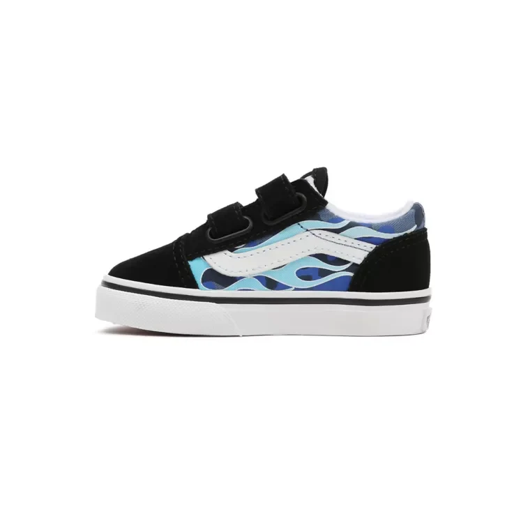 VANS Kleinkinder Camo Flame Old Skool Klettverschluss-Turnschuhe – Blau