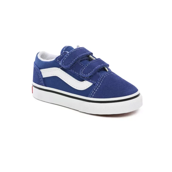 VANS Old Skool Klettverschluss-Sneaker für Kleinkinder – Blau