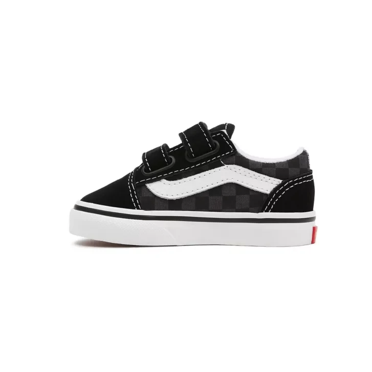 VANS Flame Logo Repeat Old Skool Klettverschluss-Trainer für Kleinkinder – Schwarz