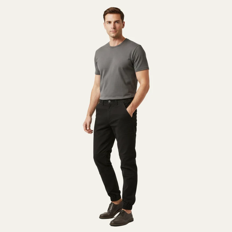 Herren Cargo-Hose mit elastischem Beinabschluss