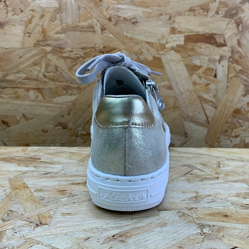 Rieker Modische Damen-Sneaker – Goldmetallic