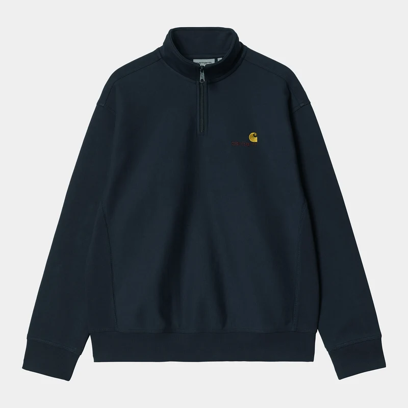 Carhartt WIP Herren Halb-Zip-Reißverschluss American Script Sweatshirt - Mizar