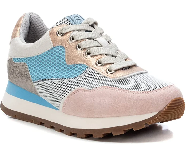 Xti Modische Damen-Sneaker – Blau/Beige
