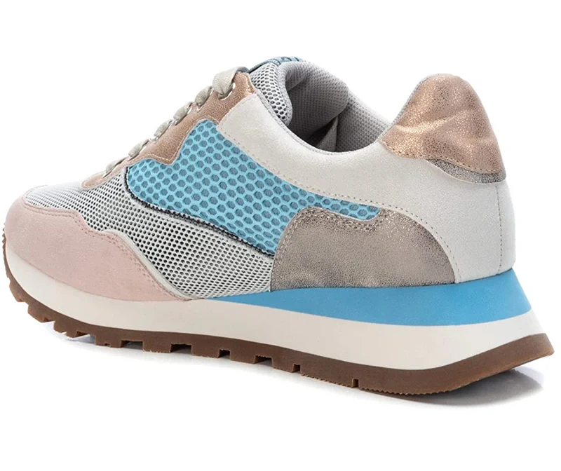 Xti Modische Damen-Sneaker – Blau/Beige