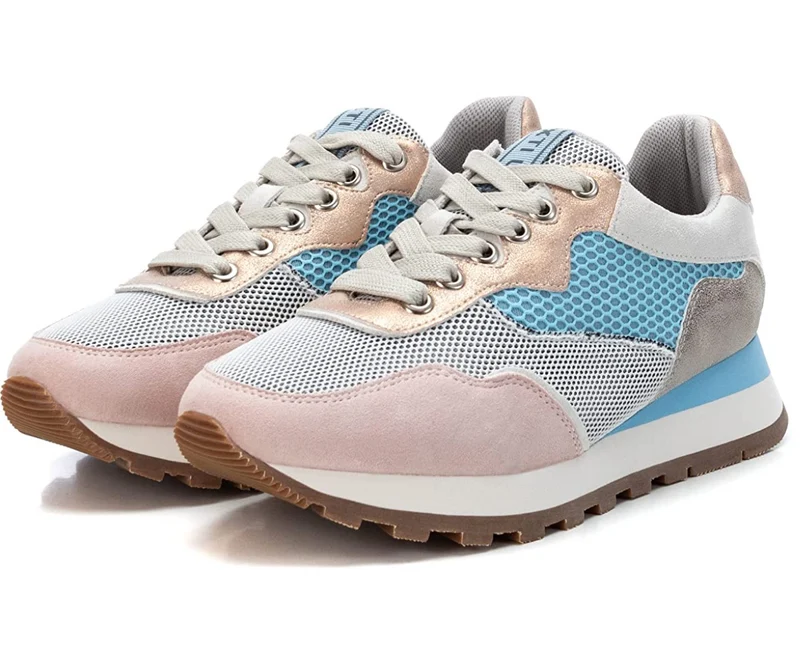Xti Modische Damen-Sneaker – Blau/Beige