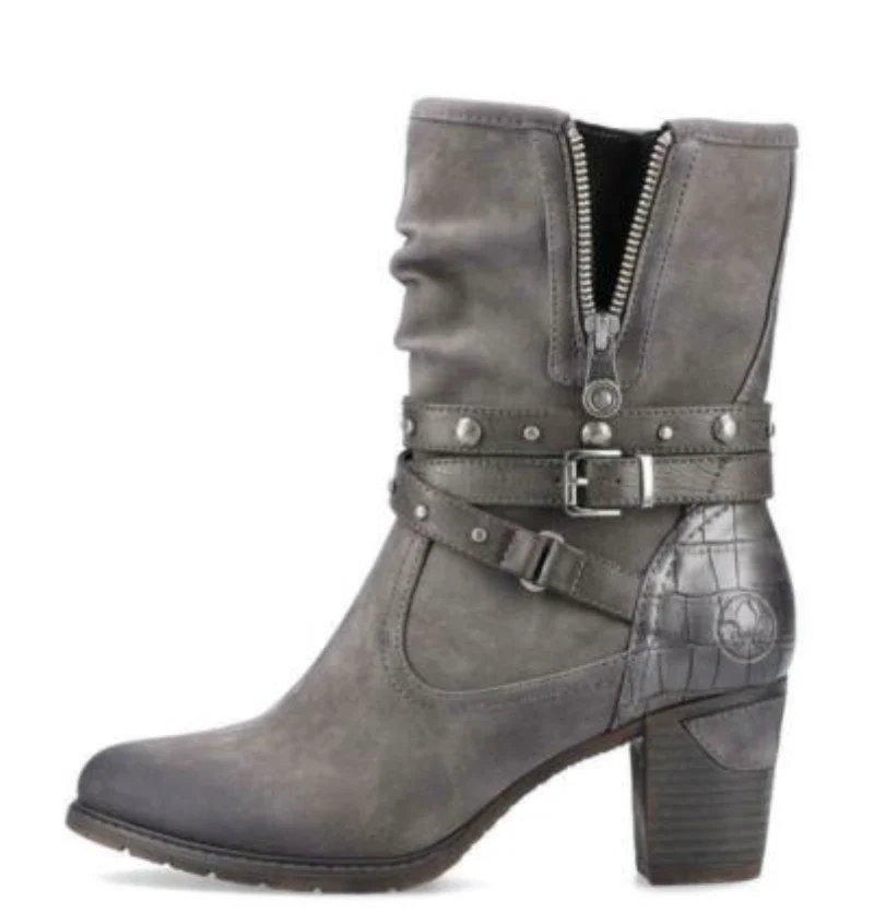 Rieker Gefütterte Damen-Stiefeletten – Grau
