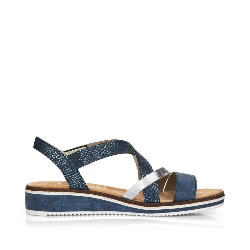 Rieker Damenmode-Sandale – Marineblau