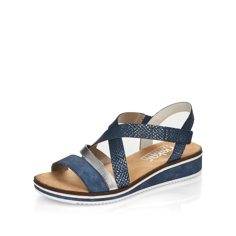 Rieker Damenmode-Sandale – Marineblau