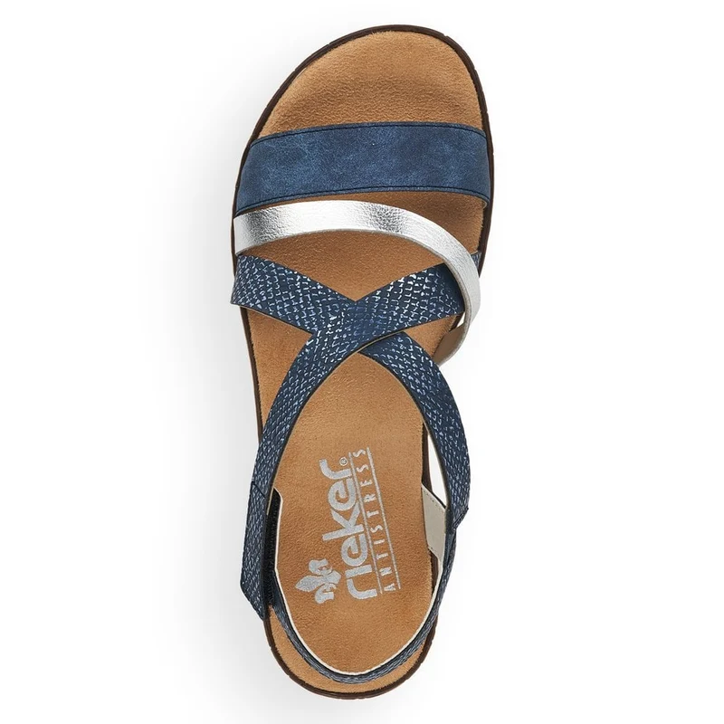 Rieker Damenmode-Sandale – Marineblau