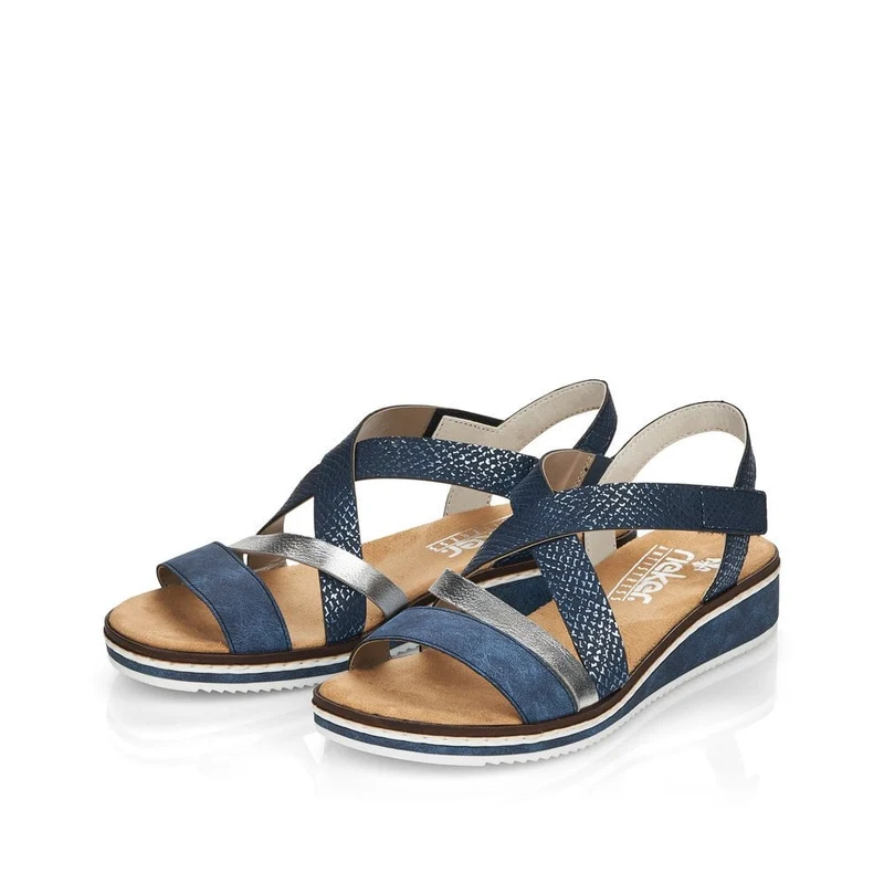 Rieker Damenmode-Sandale – Marineblau