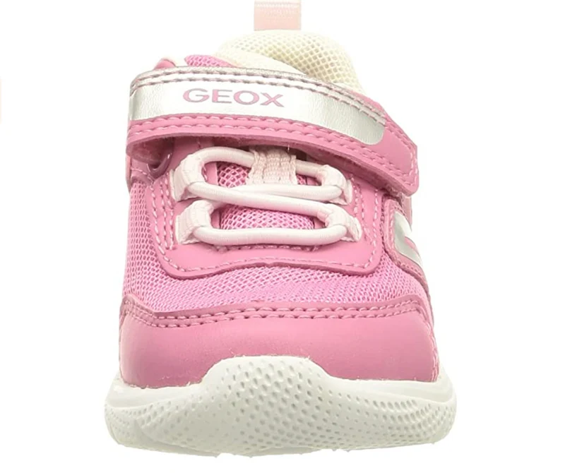Geox Mesh-Turnschuhe für Kleinkinder – Fuchsia / Silber