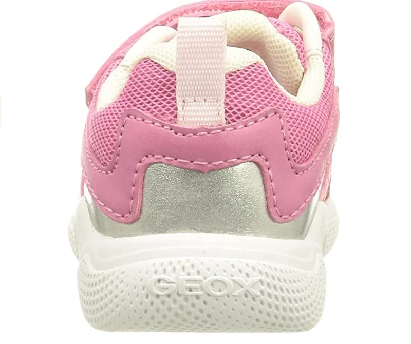 Geox Mesh-Turnschuhe für Kleinkinder – Fuchsia / Silber