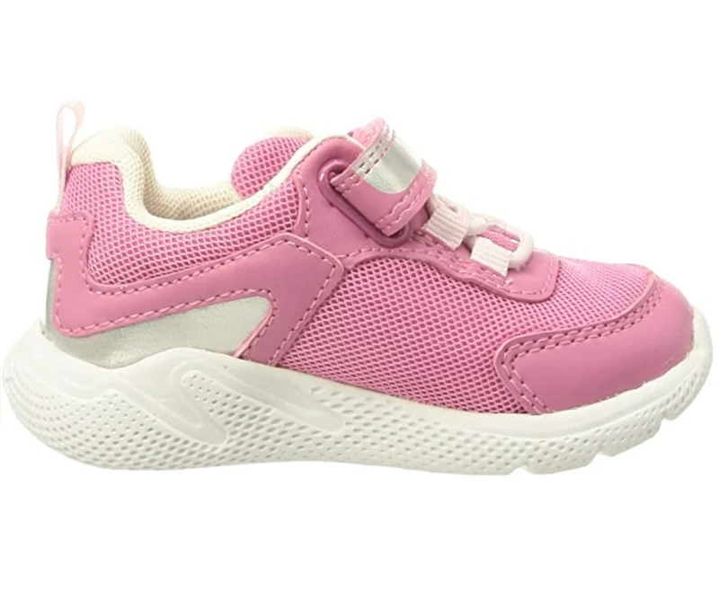 Geox Mesh-Turnschuhe für Kleinkinder – Fuchsia / Silber