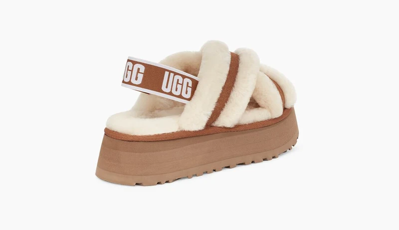 UGG Womens Disco Cross Slide - Kastanie