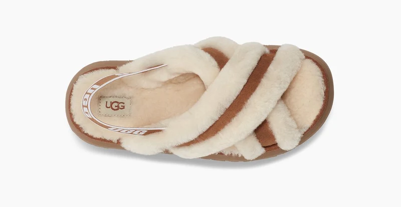 UGG Womens Disco Cross Slide - Kastanie