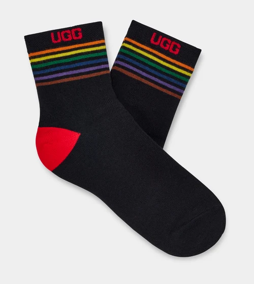 UGG Damen Pride Logo Crew Socken – Schwarz