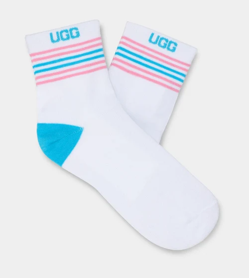 UGG Damen Pride Logo Crew Socken – Weiß