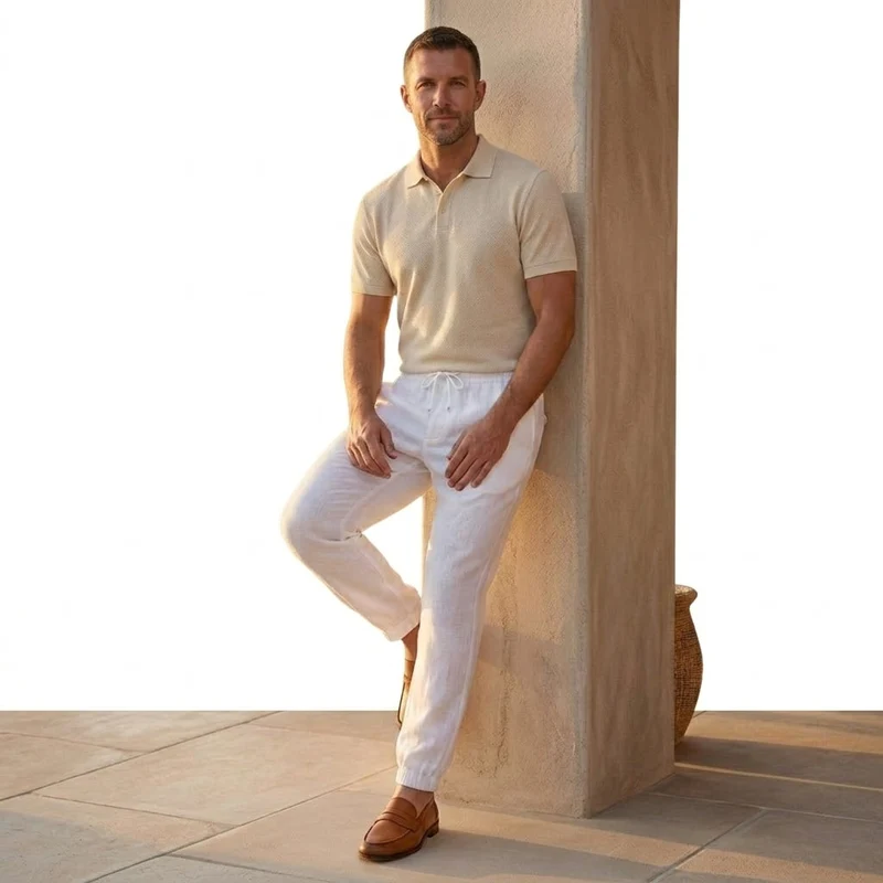 Herren-Jogginghose mit Kordelzug und elastischen Bündchen