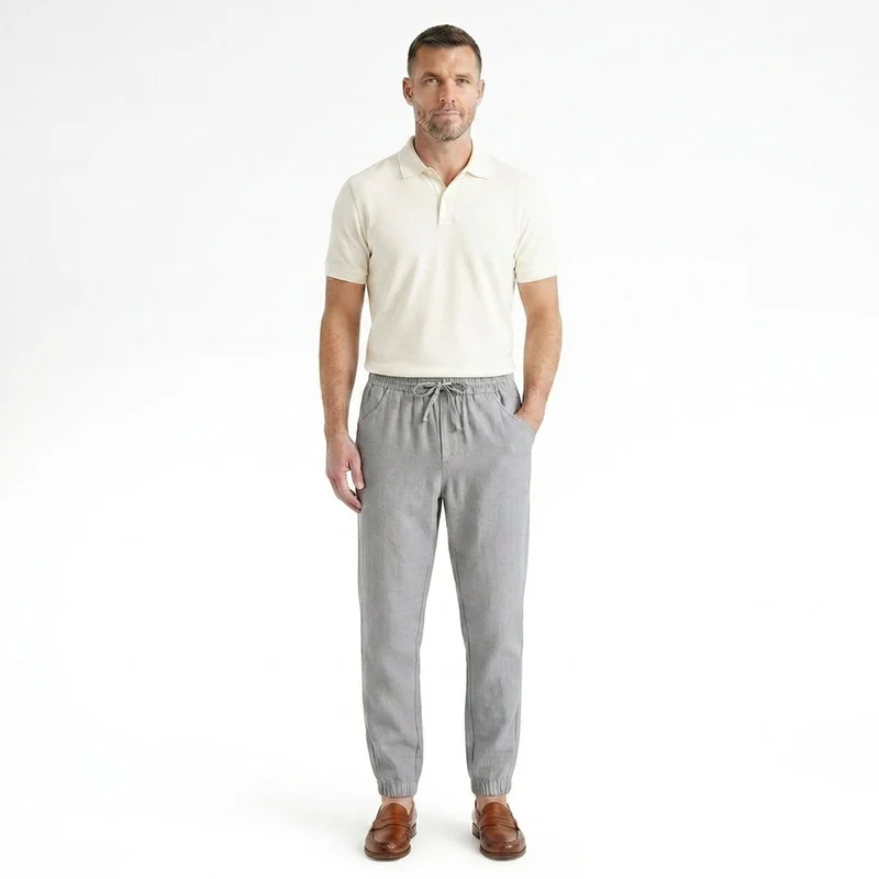 Herren-Jogginghose mit Kordelzug und elastischen Bündchen