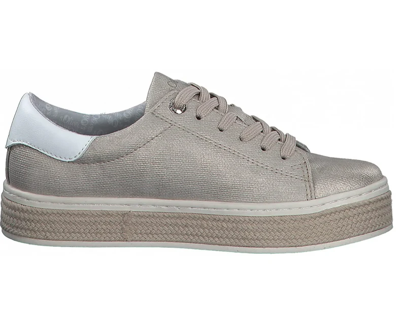 S.Oliver Womens Fashion Rope Soled Trainer - Champagner
