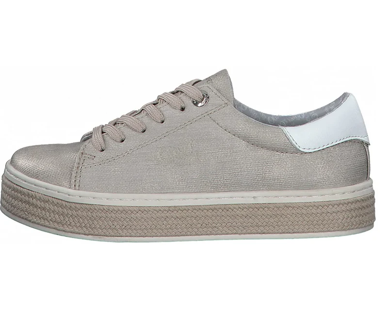 S.Oliver Womens Fashion Rope Soled Trainer - Champagner