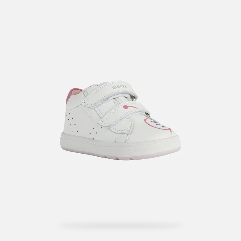 Geox Kinder B Biglia GC Trainer – Weiß / Fuchsia
