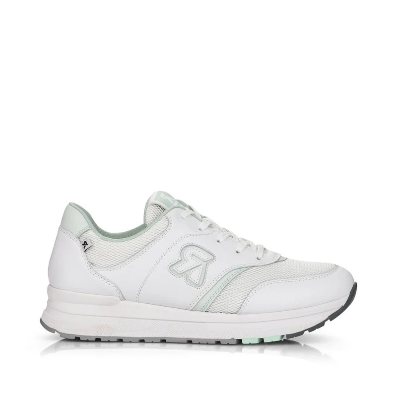 Rieker Modische Damen-Sneaker – Weiß/Mint
