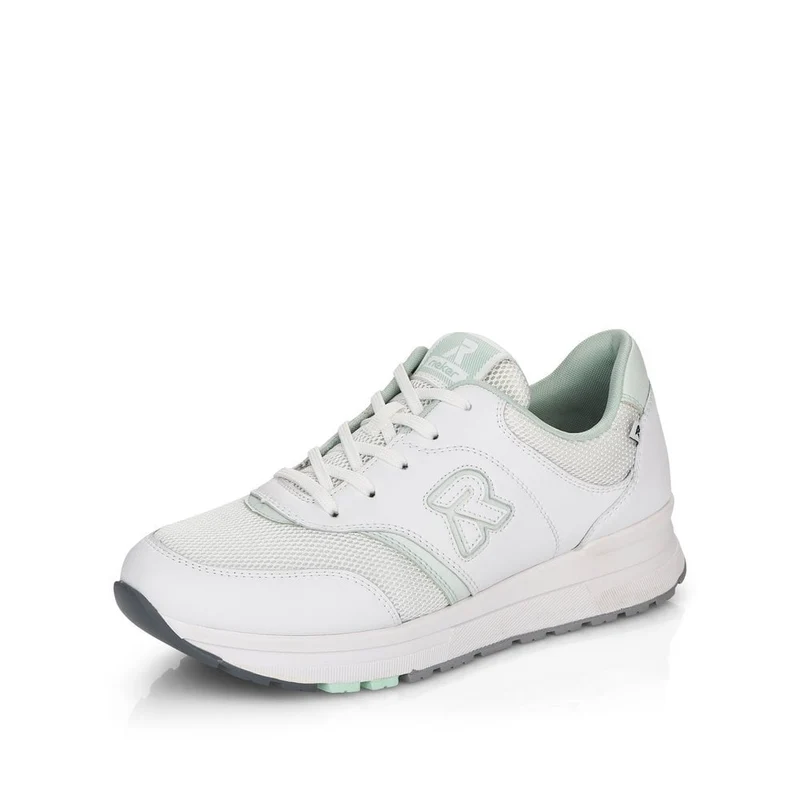 Rieker Modische Damen-Sneaker – Weiß/Mint