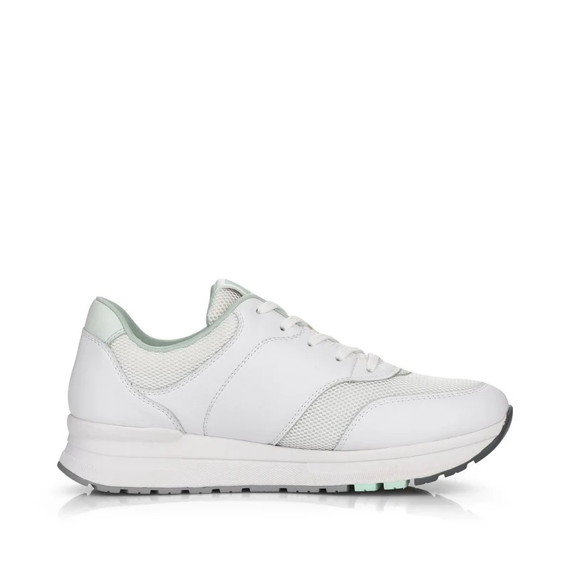 Rieker Modische Damen-Sneaker – Weiß/Mint