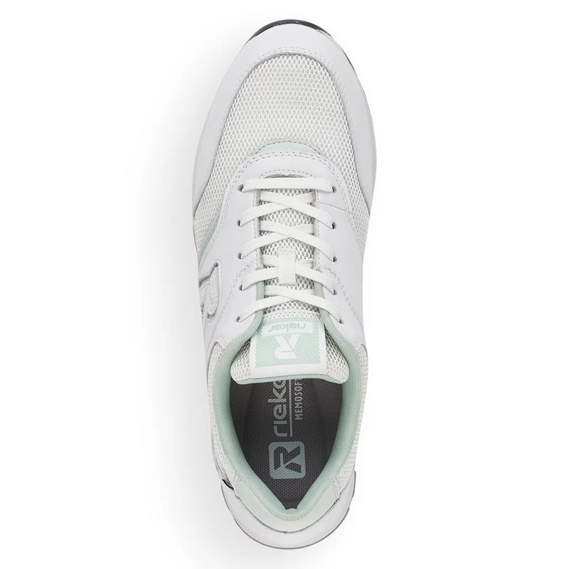 Rieker Modische Damen-Sneaker – Weiß/Mint