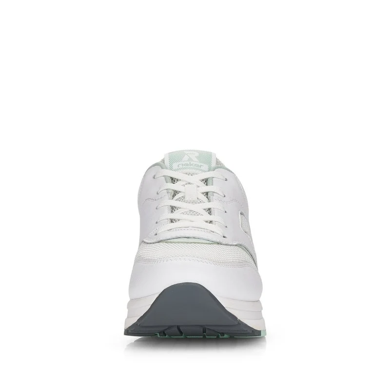 Rieker Modische Damen-Sneaker – Weiß/Mint