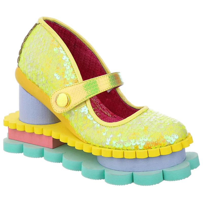 Irregular Choice Damen Imaginary Friend Plateau-High-Heel - Gelb