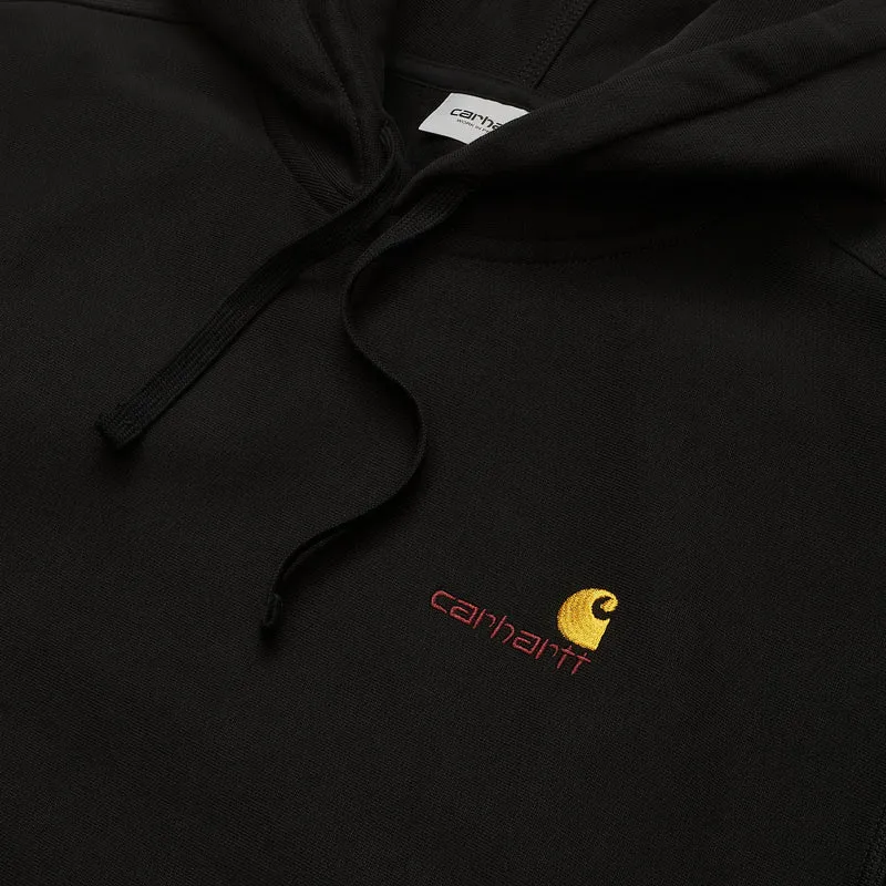 Carhartt WIP Herren American Script Sweat-Hoodie – Schwarz