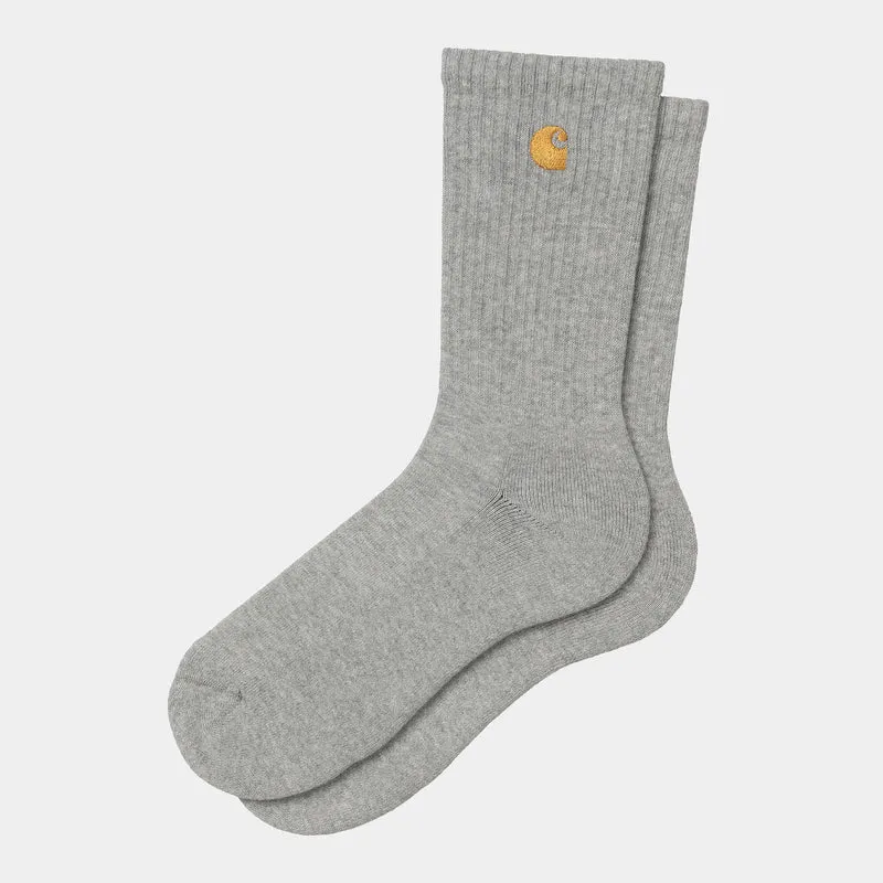 Carhartt WIP Chase-Socken für Herren – Grau meliert / Gold