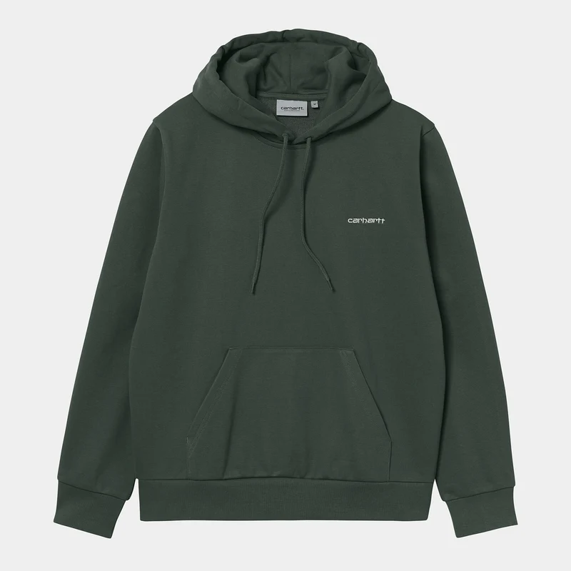 Carhartt WIP Herren-Sweatshirt mit Kapuze und Schriftzug-Stickerei – Hemlock