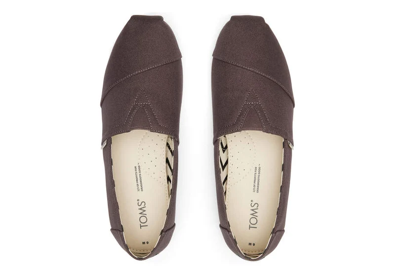 TOMS Alpargata-Espadrille aus recyceltem Baumwollcanvas für Herren – Asche