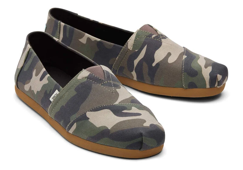 TOMS Herren-Espadrille mit Alpargata-Camo-Print – Green Woodland
