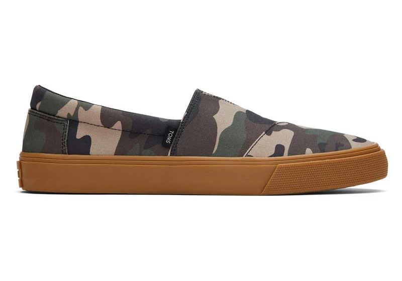 TOMS Alpargata Fenix ​​Slip-On-Espadrille mit Tarnmuster für Herren – Green Woodland