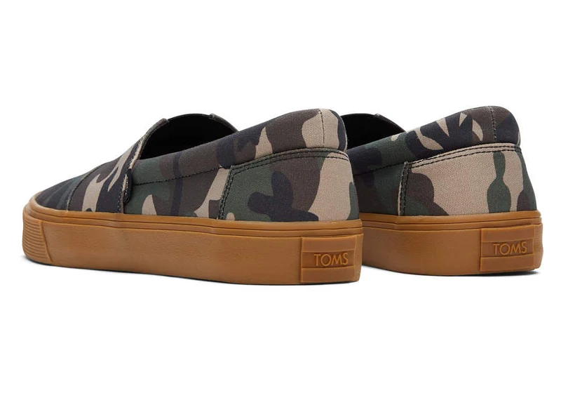 TOMS Alpargata Fenix ​​Slip-On-Espadrille mit Tarnmuster für Herren – Green Woodland