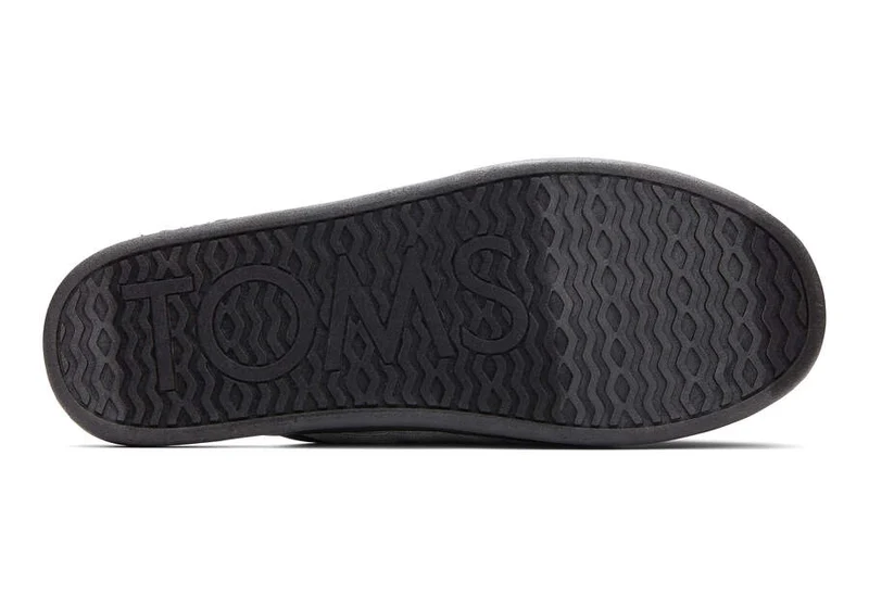 TOMS Herren Harbor Distressed Twill Quilted Slipper – Schwarz