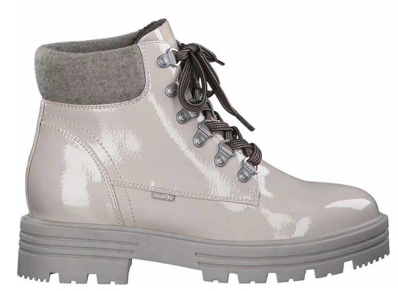 S.Oliver Damenstiefel mit Lackfutter - Beige
