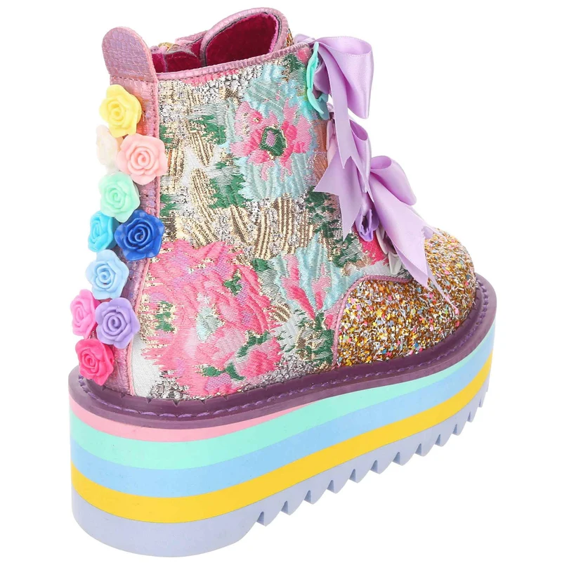 Irregular Choice Damen Land Of Dreams Stiefeletten - Gold / Multi