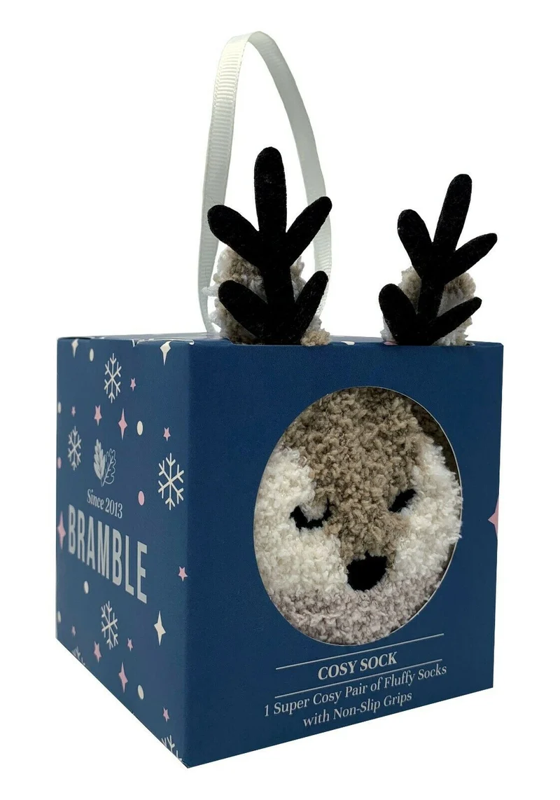 Bramble Flauschige Rentier-Socken für Damen