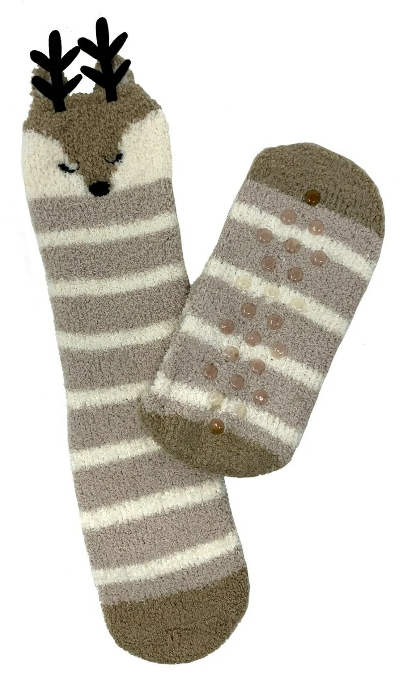 Bramble Flauschige Rentier-Socken für Damen