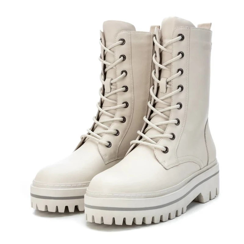Carmela Modischer Damenstiefel aus Leder – Ice