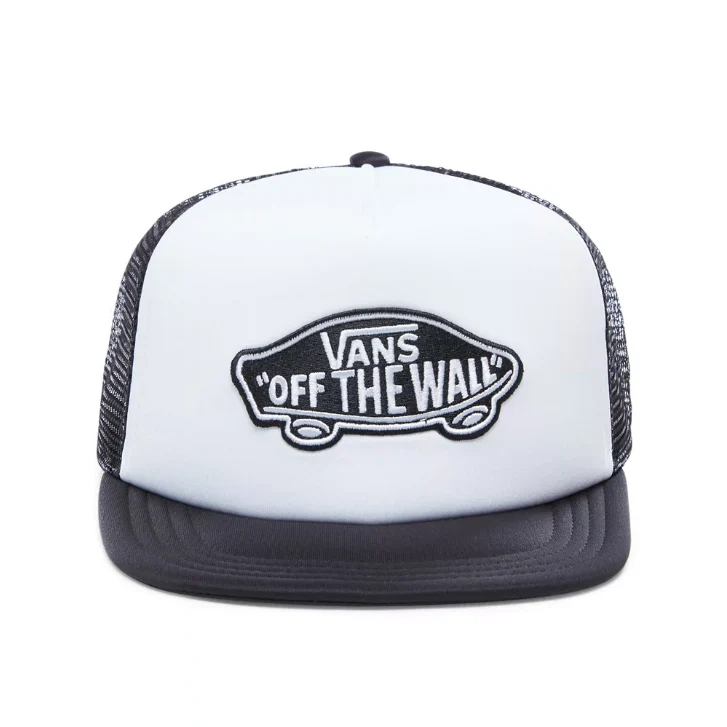 VANS Unisex Classic Patch Trucker Cap – Weiß / Schwarz