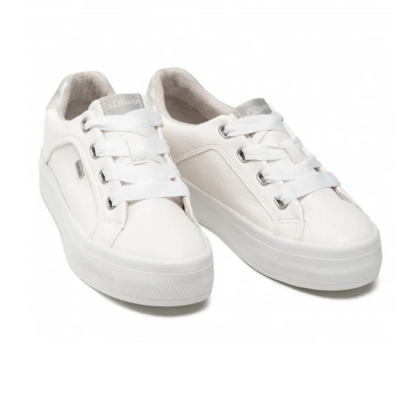 S.Oliver Damenmode-Trainer - Weiß / Grau