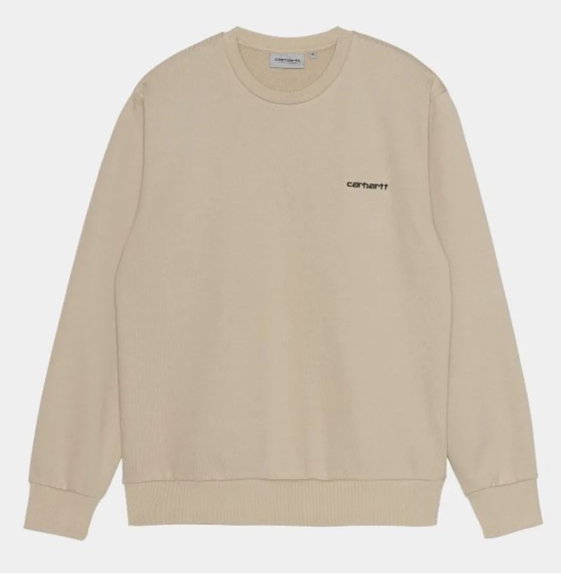 Carhartt WIP Herren-Sweatshirt mit Schriftzug-Stickerei – Wall / Schwarz